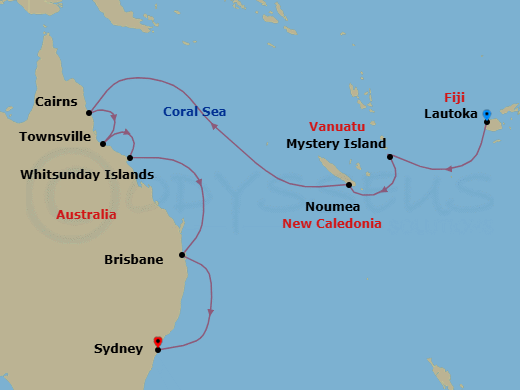 Itinerary map