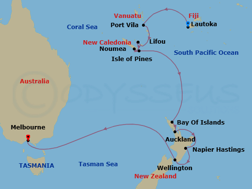 Itinerary map