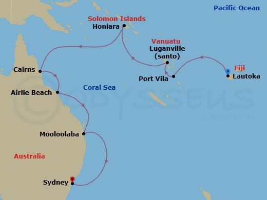 Itinerary map