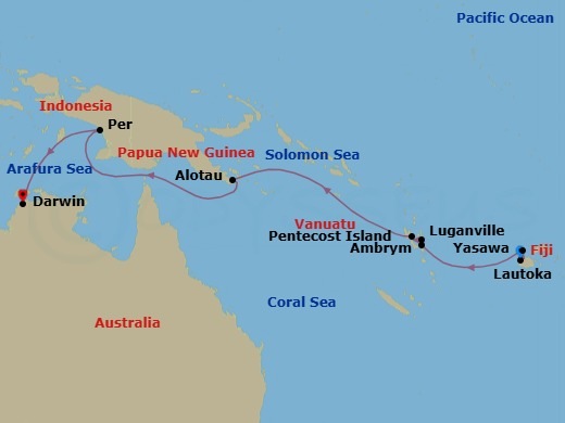 Itinerary map
