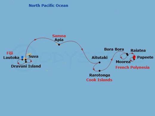 Itinerary map