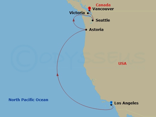Itinerary map