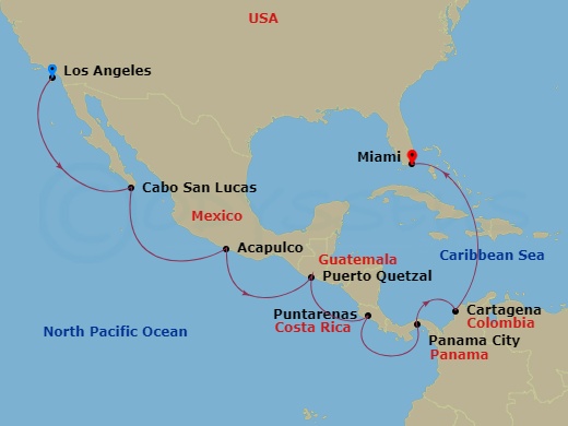 Itinerary map