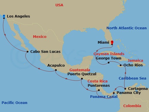 Itinerary map