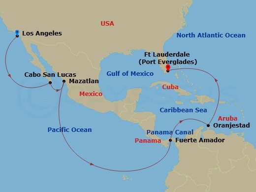 Itinerary map