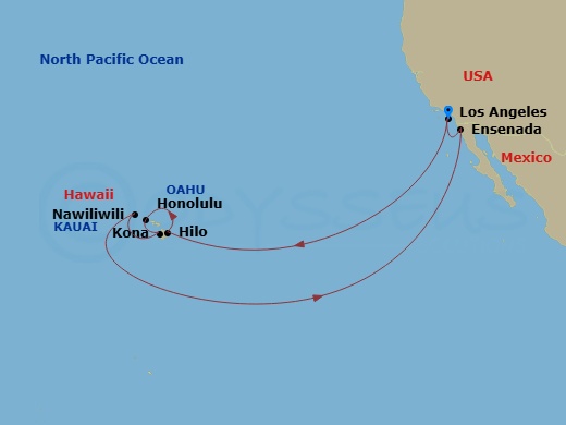 Itinerary map