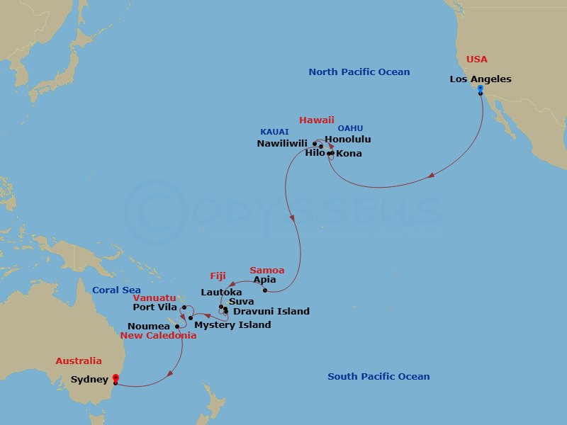 Itinerary map