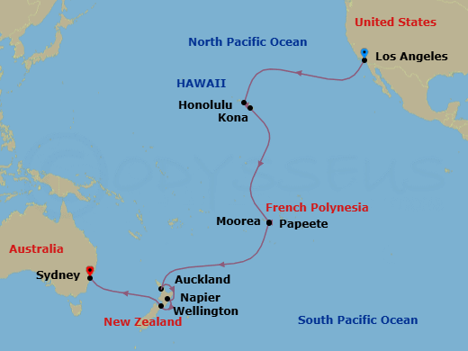 Itinerary map