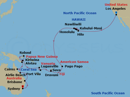 Itinerary map
