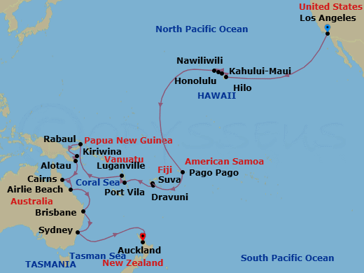 Itinerary map