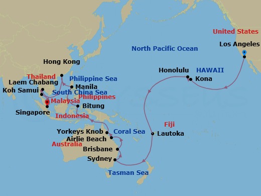 Itinerary map