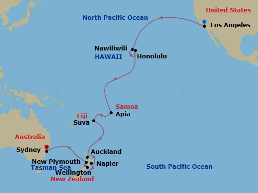 Itinerary map