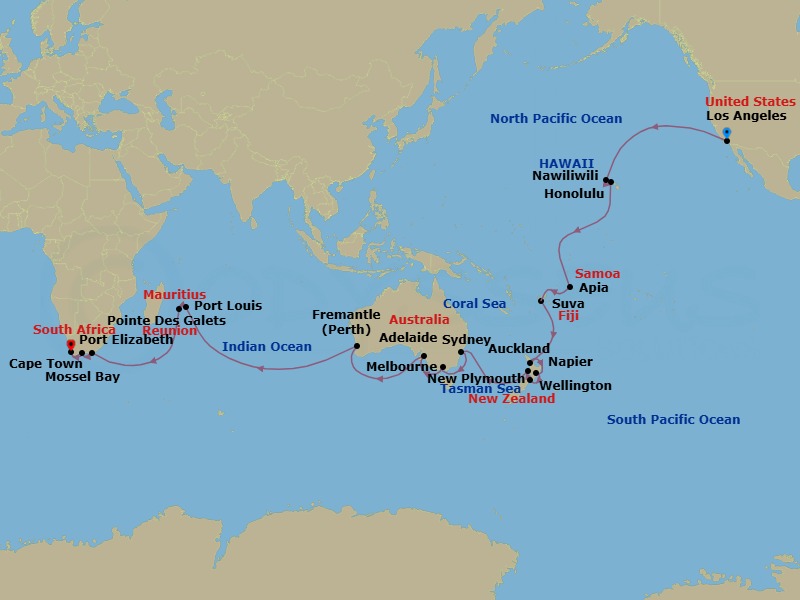 Itinerary map