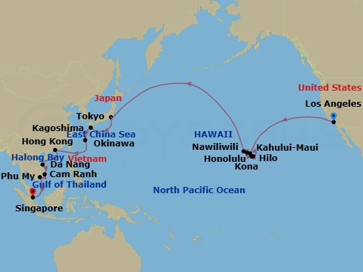 Itinerary map