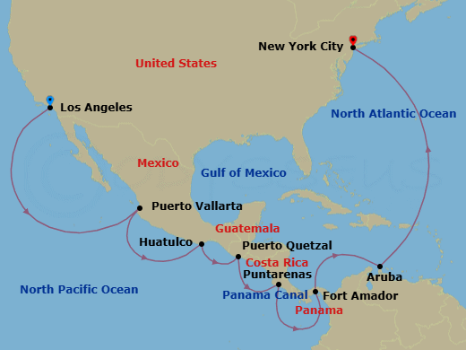 Itinerary map