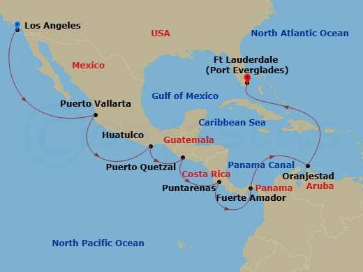 Itinerary map