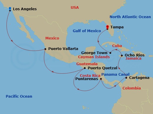 Itinerary map