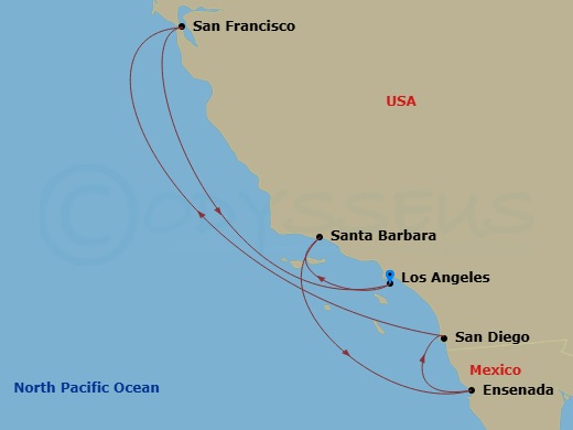 Itinerary map