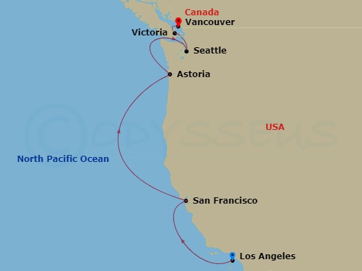 Itinerary map