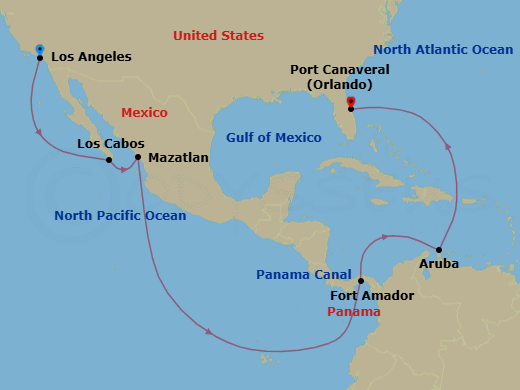 Itinerary map