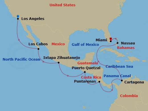 Itinerary map
