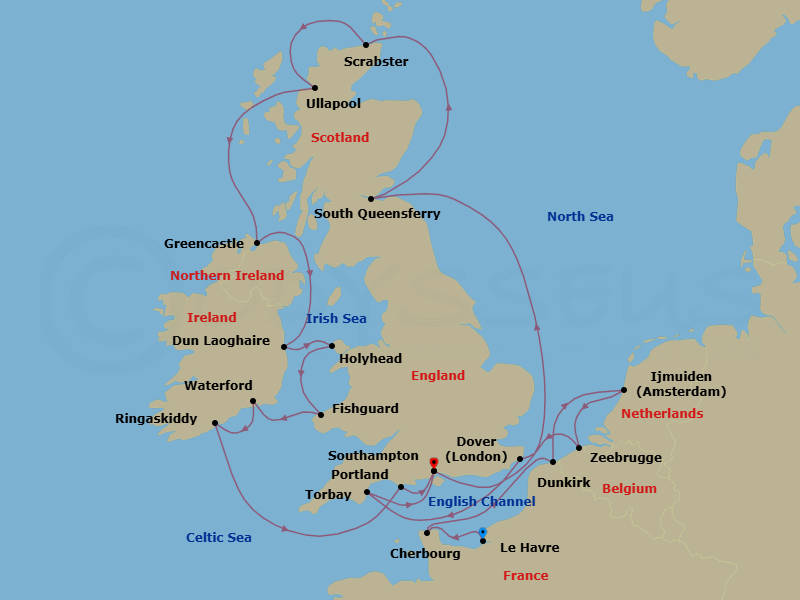 Itinerary map