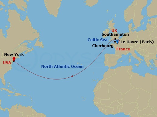 Itinerary map
