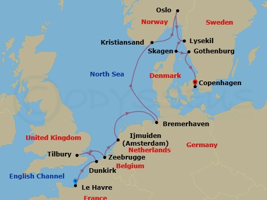 Itinerary map