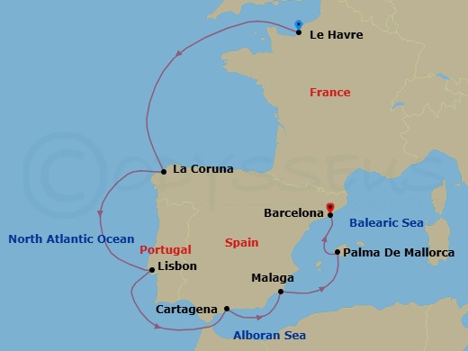 Itinerary map