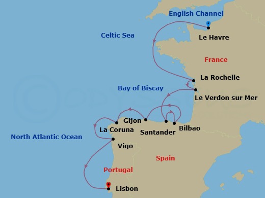 Itinerary map