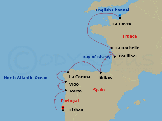 Itinerary map