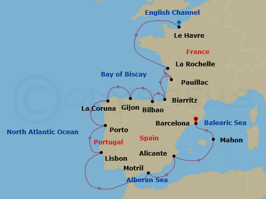 Itinerary map