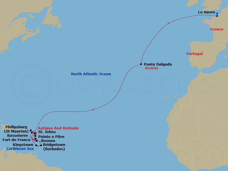 Itinerary map