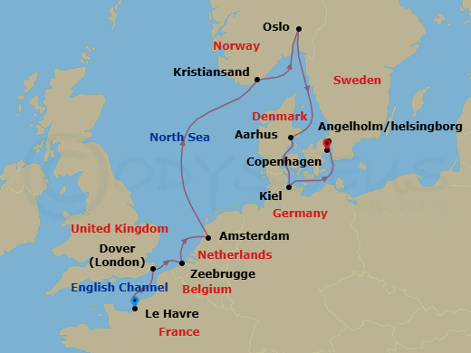 Itinerary map