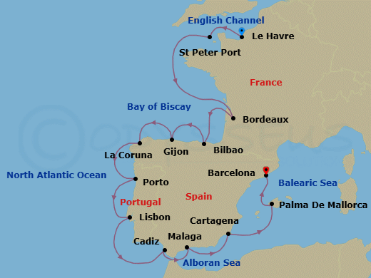 Itinerary map