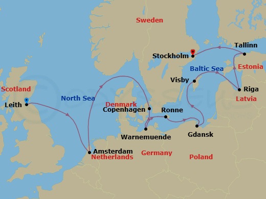 Itinerary map