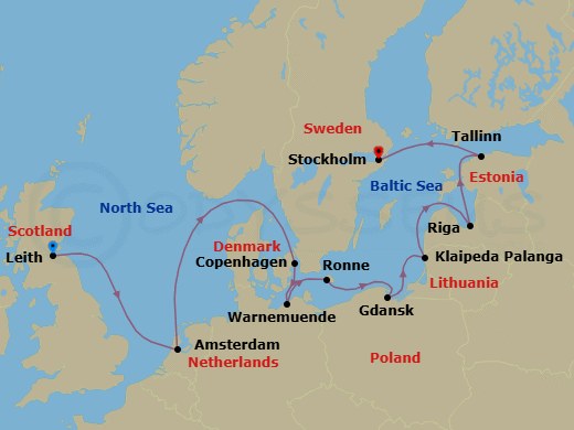 Itinerary map