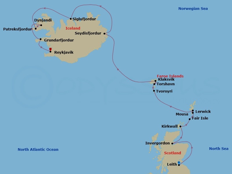 Itinerary map