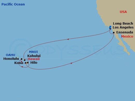 Itinerary map