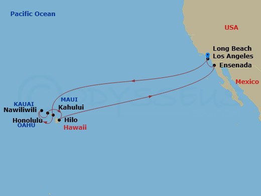 Itinerary map