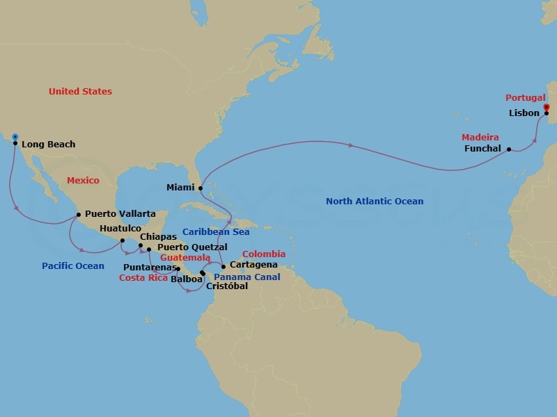 Itinerary map