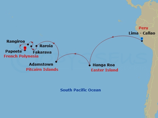 Itinerary map
