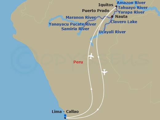 Itinerary map
