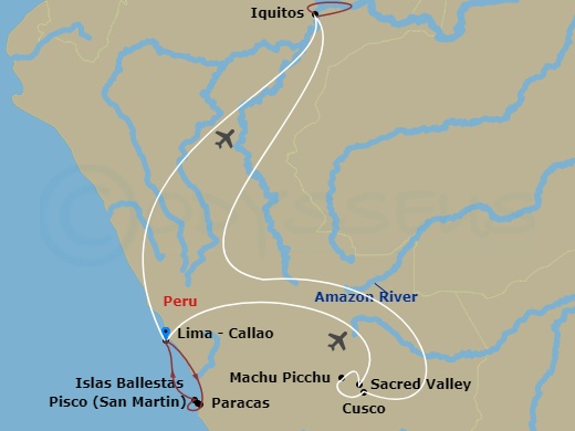Itinerary map