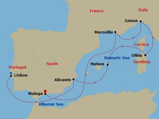 Itinerary map
