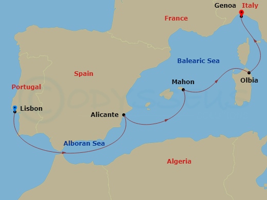Itinerary map