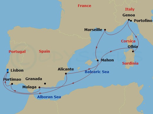 Itinerary map