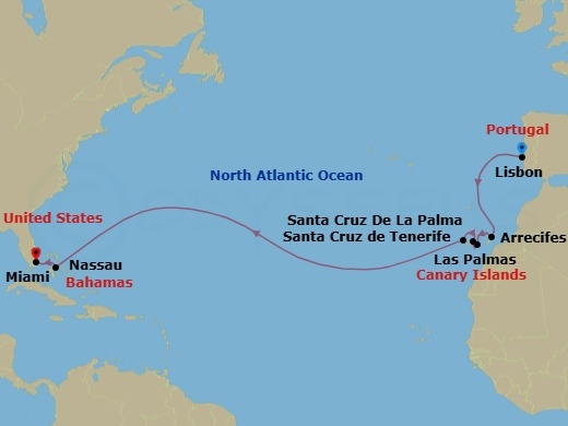Itinerary map