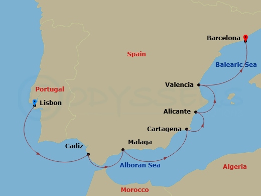 Itinerary map