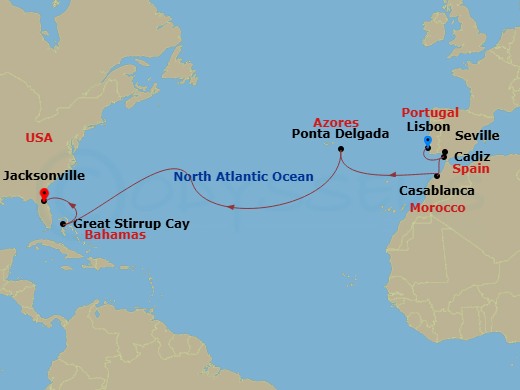 Itinerary map